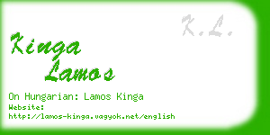 kinga lamos business card